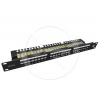 Solarix Patch panel Solarix 24 x RJ45 CAT6 UTP s vyvazovací lištou 1U SX24L-6-UTP-BK-N