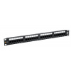 19" Patch panel Solarix 24xRJ45 CAT5E UTP černý 150MHz