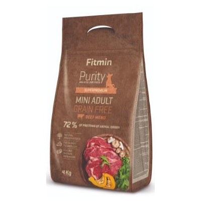 Fitmin dog Purity GF Adult Mini Beef 4 kg (+ SLEVA PO REGISTRACI / PŘIHLÁŠENÍ ;))