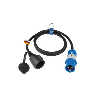 AS Schwabe Kempovací adaptérový kabel s CEE zástrčkou a uzemňovacím kontaktem s ukazatelem napětí Powerlight
