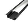 LEDprodukt LED lišta zapuštěná - SIMPLE černá Délka: 1m, Typ krytky: Průhledná krytka zaklapávací (difuzor)