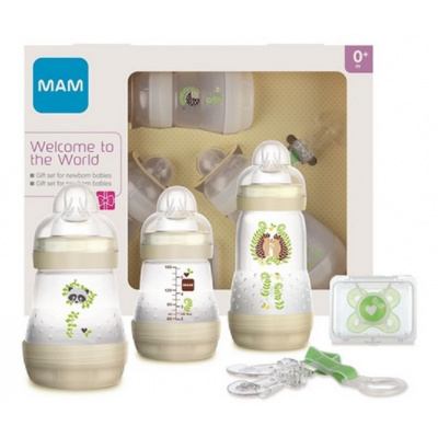 MAM Gift dárkový set pro novorozence malý 0+m - bílá