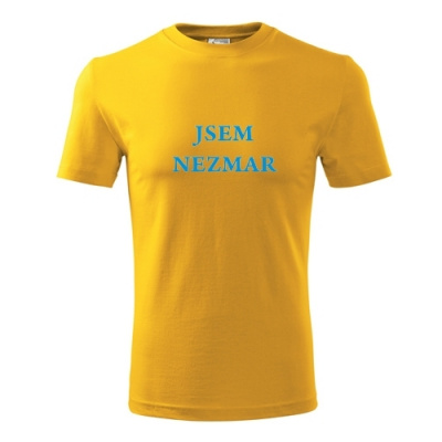 Žluté tričko jsem Nezmar - originální dárky pro muže