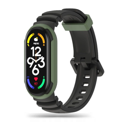 Pouzdro Tech-protect Iconband Hybrid Xiaomi Mi Band 5/6/6 NFC/7 černé/army zelené