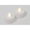 Dekorativní sada - 2 čajové svíčky - bílá Nexos D42984