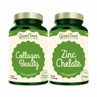 GreenFood Nutrition Collagen Beauty 60 kapslí + Zinc Chelate 60 kapslí