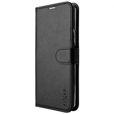 Pouzdro na mobil flipové FIXED Opus Xiaomi POCO M5, černé FIXOP3-1030-BK