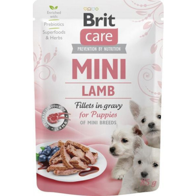 Samohýl Brit Care Mini Dog kaps. Puppy Lamb fillets in gravy 85 g