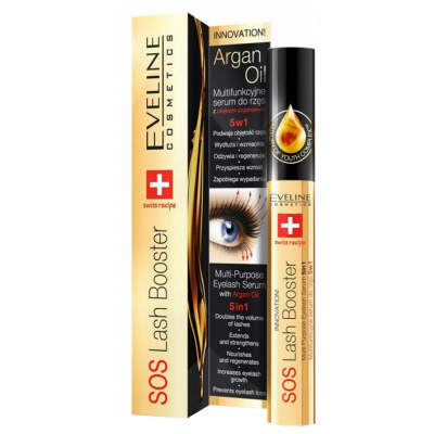 Eveline SOS Lash Booster - Sérum na řasy 5v1 s arganovým olejem 10 ml