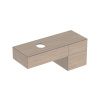 Geberit VariForm skříňka pod umyvadlo na desku, s odkládací plochou, 135x55x51 cm, 3x zásuvka, dub / melamin se strukturou dřeva (501.193.00.1)