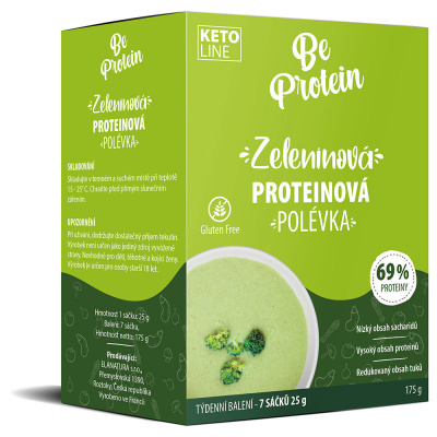 BeProtein™ | Proteinová polévka, zeleninová, Gluten Free Box-7-porci-175g