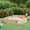 zahrada-XL Pískoviště se sedáky osmiúhelník masivní borové dřevo