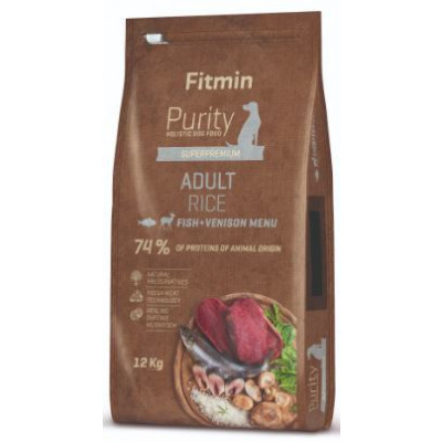 Fitmin dog Purity Rice Adult Fish & Venison 3x12 kg+ DOPRAVA ZDARMA+1x masíčka Perrito! (+ SLEVA PO REGISTRACI / PŘIHLÁŠENÍ ;))