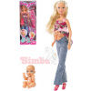 SIMBA Steffi těhotná panenka set s miminkem v bříšku a doplňky - 93417