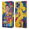 Pouzdro na mobil Apple Iphone 14 - HEAD CASE - FC Barcelona - Hráč Robert Lewandowski (Otevírací obal, kryt na mobil Apple Iphone 14 - Fotbalový klub FC BARCELONA útočník Lewandowski)