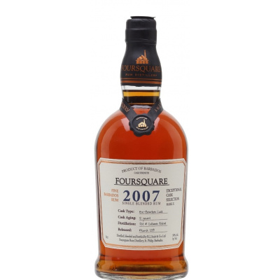 Foursquare Exceptional Casks 12y 2007 0,7l 59% (holá láhev) Foursquare Barbados 59% 12 let 2007 Jantarová 7129