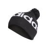 Dámská zimní čepice ADIDAS-POMPOM BEANIE BLACK/WHITE Velikost 58/60 cm