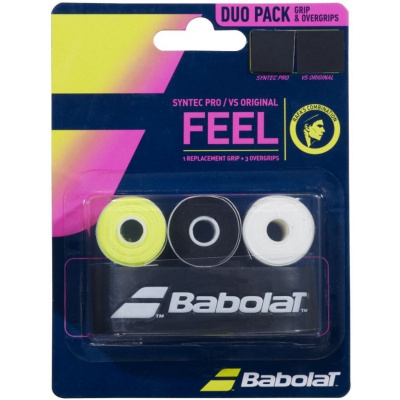 Babolat Feel DUO Pack RAFA Syntec Pro x1 + VS Original x3 - black/yellow/white