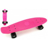 Teddies Skateboard pennyboard 60cm nosnost 90kg kovové osy růžová barva černá kola