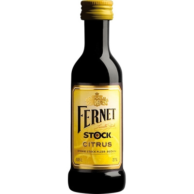 Fernet Citrus 0,05l 27% Mini Stock (holá láhev)