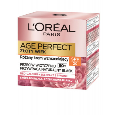 L'Oréal Paris, Age Perfect Golden Age 60+ růžový denní krém SPF20 50ml