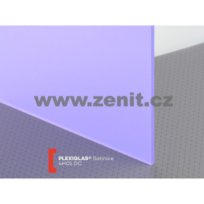 Pískované plexisklo Plexiglas Satinice 6mm fialový 4H01 DC (plum) Šířka: 2030, Délka: 3050