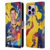 Pouzdro na mobil Apple Iphone 14 PRO MAX - HEAD CASE - FC Barcelona - Hráč Robert Lewandowski (Otevírací obal, kryt na mobil Apple Iphone 14 PRO MAX - Fotbalový klub FC BARCELONA útočník Lewandowski)