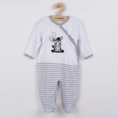 NEW BABY Kojenecký bavlněný overal New Baby Zebra exclusive 100% Bavlna 80 (9-12m)