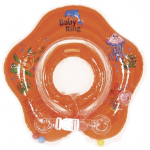 BABY RING nafukovací kruh kolem krku 0-24m Oranžová