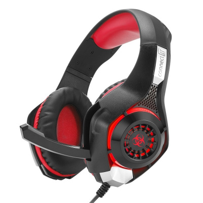 Headset Connect IT Biohazard CHP-4510 - černý/červený