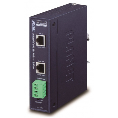 PLANET Industrial 1-Port 802.3bt PoE++ Splitter (IPOE-173S)