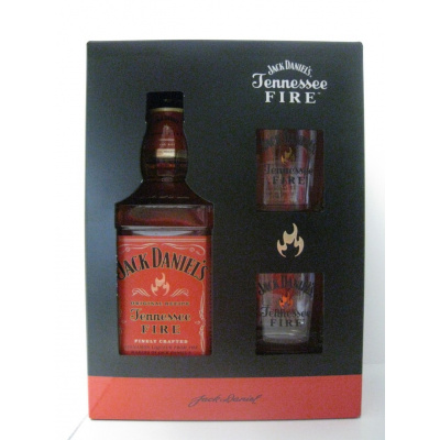 Jack Daniel´s Tennessee Fire 35% 0,7 l + 2 x sklo