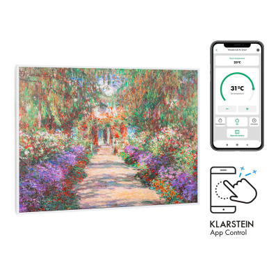 Klarstein Wonderwall Air Art Smart, infračervený ohřívač, 80 x 60 cm, 500 W, zahradní cesta (HTR10-WdwlS500wGardn)