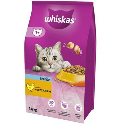 Whiskas Sterile 14 kg granule pro kočky po sterilizaci s kuřecím masem