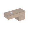 Geberit VariForm skříňka pod umyvadlo na desku, s odkládací plochou, 120x55x51 cm, 3x zásuvka, dub / melamin se strukturou dřeva (501.187.00.1)