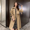 Čína Moderní dámský podzimní/jarní kabát Barva: Khaki, Velikost: M