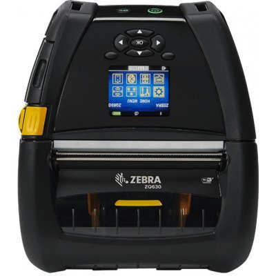Zebra DT Printer ZQ630 RFID, English fonts,Dual 802.11AC / BT4.x, Linered platen, 0.75-quot; core, Group E, Shoulder strap, Belt cl - ZQ63-RUWAE11-00