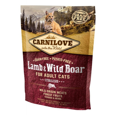 Carnilove Lamb & Wild Boar for Adult Sterilised Cats 0,4 kg