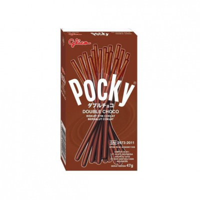 Glico Pocky tyčinky Čokoláda Double Choco PO EXPIRACI (47g)