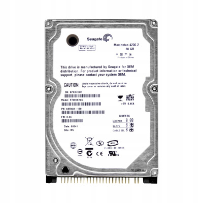 Pevný disk Seagate Momentus 4200.2 ST980829A 80,00 PATA (IDE/ATA) 2,5"