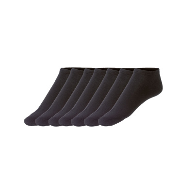 LIVERGY Pánské nízké ponožky, 7 párů (39/42, černá)