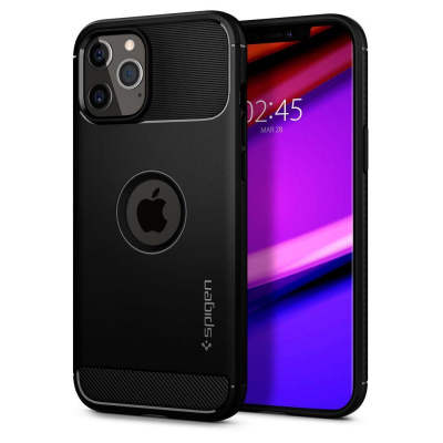 Pouzdro Spigen Rugged Armor Apple iPhone 12/iPhone 12 Pro černé