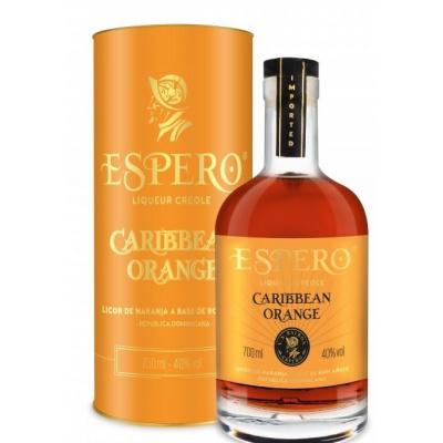 Espero Caribean Orange 0,7l 40% (tuba) Albert Michler Distillery , Espero Dominikánská republika 40% 7 - 12 let Tmavě zlatá 929