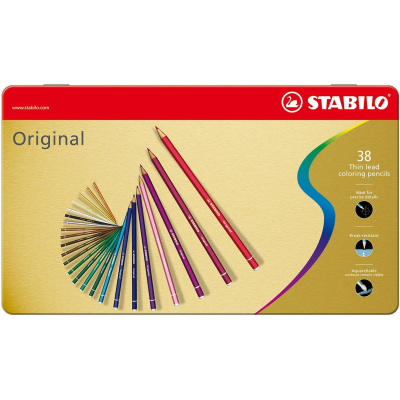 Pastelky STABILO Original kovové pouzdro 38 barev (4006381320306)
