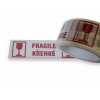 Balící páska s potiskem Fragile - křehké 48 mm x 66 m.