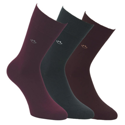 Zdravotní bambusové jednobarevné ponožky bez gumiček RS 39-42 mix barev