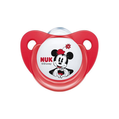 NUK Dudlík Trendline,SI,V1/V2, Disney MICKEY - cihlová minnie 0-6m