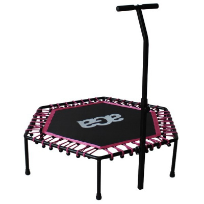 Aga FITNESS Trampolína 130 cm Růžová + madlo