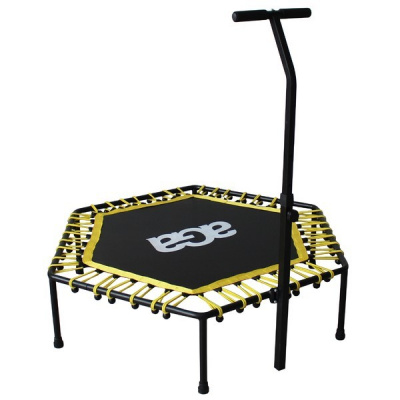 Aga FITNESS Trampolína 130 cm Žlutá + madlo