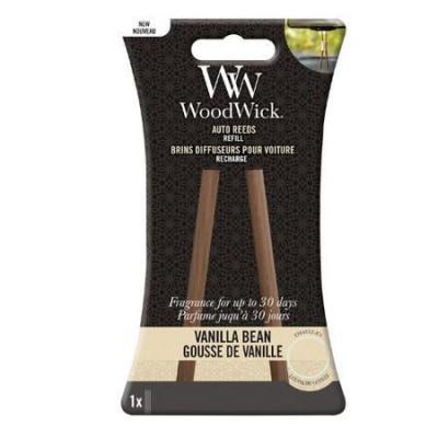 WoodWick Náhradní vonné tyčinky do auta Vanilla Bean (Auto Reeds Refill)